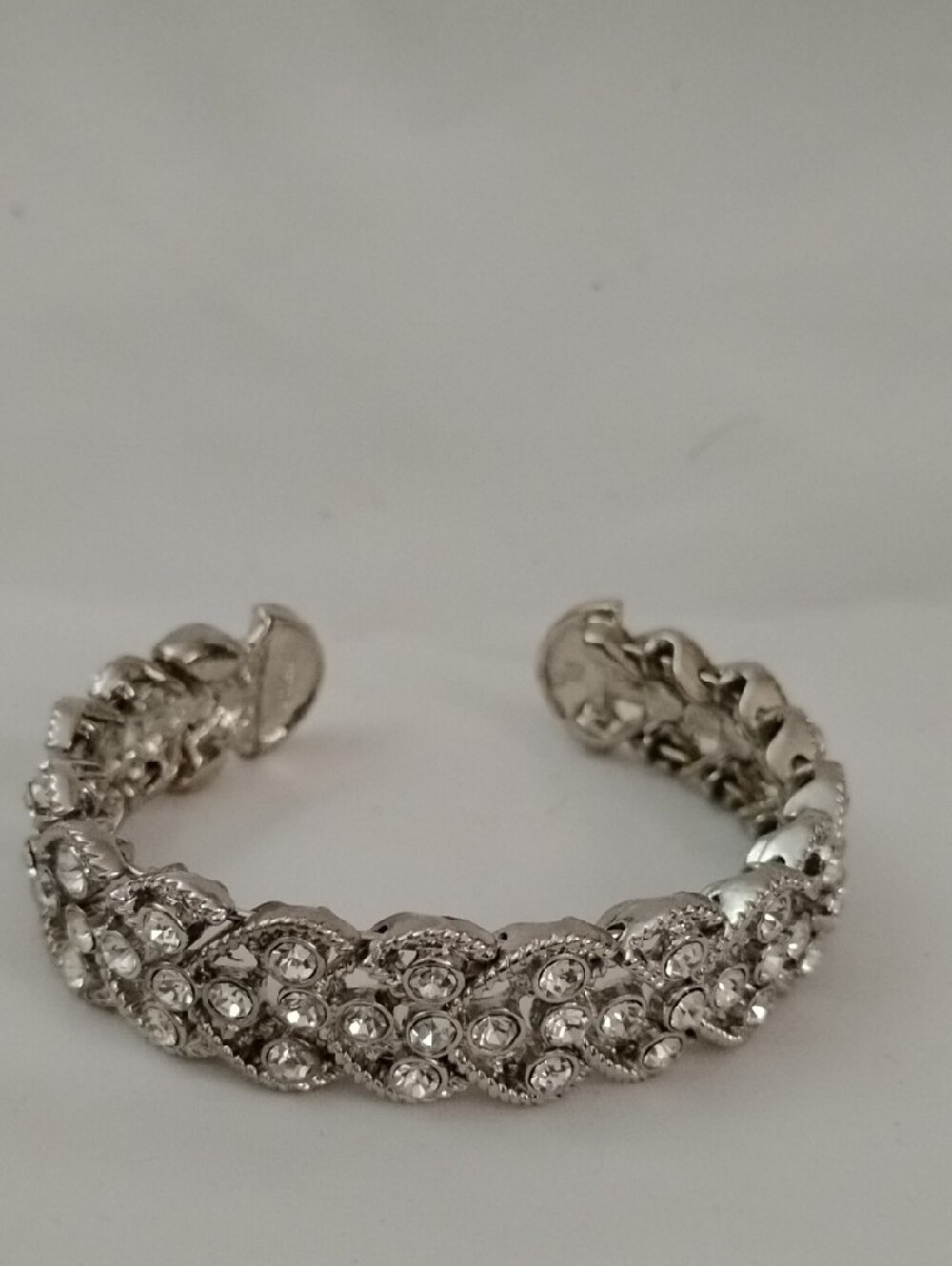 Joan Boyce Clear Crystal Flexible Cuff Size M/L